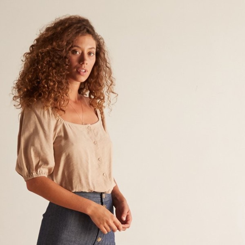 The Odells Square Neck Sabbia Blouse M